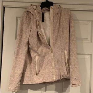 Tan and gold zip up jacket/hoodie